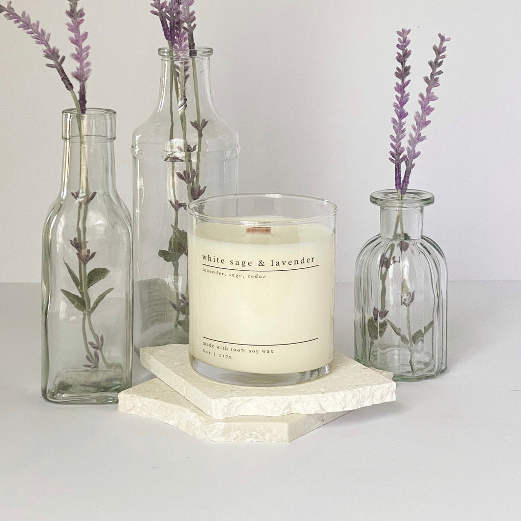 White Sage and Lavender Candle // Luke 12:27